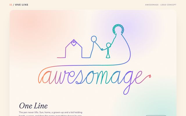 Logo concept 11, One Line