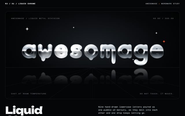 Logo concept 01, Liquid Chrome