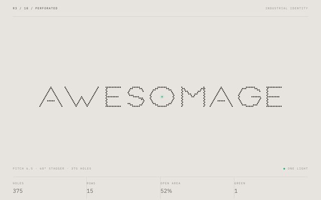 Logo concept 18, Perforated